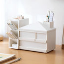 Axyaa Desk Organizer with Drawer - Large Capacity Stationery Storage Box