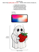 Axyaa Halloween Ghost Hanging Decor, Cute Strawberry Ghost Design - Window/Wall Ornaments