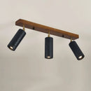Axyaa 3 Head LED Spotlights Black Cave Stone Tube Ceiling Lamps