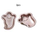 Axyaa Cartoon Cake Baking Tray Mold Set, Non-stick Mini Bread Mold