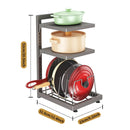 Axyaa Stainless Steel Pot Rack Organizer for Under Cabinet Storage