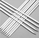 Axya Stainless Steel BBQ Skewers Set - 30 Pcs Flat Barbecue Forks Picnic Tool
