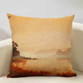 Axyaa Ocean Landscape Flower Sofa Cushion Cover Linen Pillowcase Home Decor