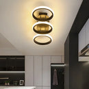 Axyaa Modern Ceiling Light for Indoor Decor, Black Round/Square LED Fixture