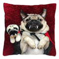 Axyaa Influencer Pug Cushion Cover - Funny Dog Home Decor Pillow Case