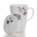 Axyaa Bone  Tumblers with Lid, Cute Floral Big Coffee Cups, Perfect Gift Mug