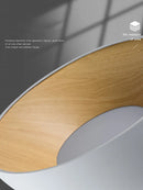 Axyaa Modern Wood Grain Chandelier for Dining Room and Bedroom