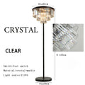 Axyaa Crystal Classic Floor Lamp: Modern Nordic Standing Light for Elegant Living Room Décor.