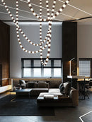 Axyaa Dimmable Pearl Necklace Chandelier Pendant Lights for Living Room