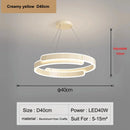 Axyaa Creamy Style Pendant Light: High-end LED Nordic Bedroom Lamp