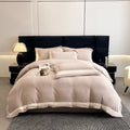 Axyaa Winter Thickened Carved Milk Fleece 4-Piece Set Coral Fleece Bedding