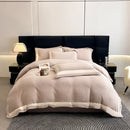 Axyaa Winter Thickened Carved Milk Fleece 4-Piece Set Coral Fleece Bedding