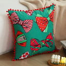 Axyaa Red Bow Romantic Cushion Cover 45x45cm for Living Room Sofa