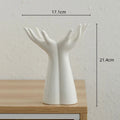 Axyaa Ceramic Hand Vase for Home Decor & Flower Arrangement