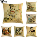 Axyaa Halloween Skull Linen Pillowcase 45*45cm