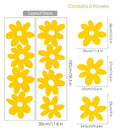 Axyaa Boho Daisy Flowers Wall Decals - Home Decor Vinyl Stickers for Kids Nursery