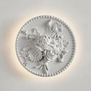 Axyaa High-end Circular White Glass Wall Lamp for Bedroom and Living Room