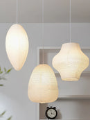Axyaa Noguchi Akari Pendant Lights LED E27 Rice Paper Lantern for Home and Cafe
