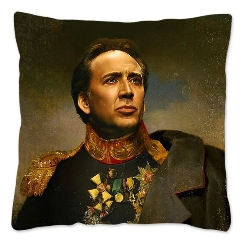 Nicolas Cage Sofa Pillow Cover by Axyaa - Home Decor Actor Cushion Case