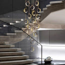 Axyaa Modern LED Staircase Chandeliers for Living Room Decor