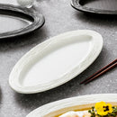 Axyaa Ceramic Oval Fish Plate - High-grade Restaurant Tableware