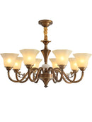 Axyaa Luxury Frosted Glass Chandelier for Living Room Bedroom