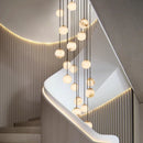 Axyaa Staircase Chandeliers for Living Room LED Pendant Light Lamps
