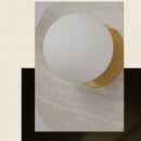 Axyaa Round Yellow Travertine LED Wall Lamp - Modern Nordic Glass Ball Light