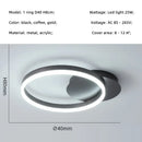 Axyaa LED Circle Chandelier Modern Ring Ceiling Light Acrylic Nordic Luminarias