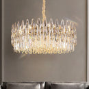 Axyaa Crystal Hall Chandelier: Luxe Spiral Staircase Light