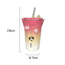 Axyaa Stainless Steel Vacuum Tumbler 600ml with Straw