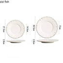 Axyaa Ceramic Plate Set for Molecular Cuisine and Steak, Snacks, Pasta Dish Serving
