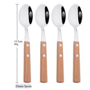 Axyaa Stainless Steel Silverware Set - 4/6/10Pcs Dinner Spoons Cutlery Kitchen Dinnerware