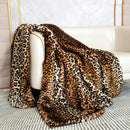 Axyaa Leopard Print Faux Fur Blanket - Luxury Thick Plush Winter Throw Blanket