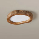 Axyaa Heart Shaped Wood Grain LED Ceiling Light - Nordic Style