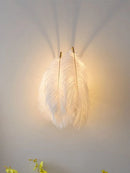 Axyaa Feather Wall Lamp: Modern Minimalist Bedside Lamp for a Warm & Romantic Ambiance