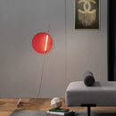 Axyaa Red Sun Art Floor Lamp: Minimalist Design for Living Room & Bedroom