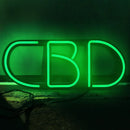 Axyaa Neon CBD Coffee Beer Bar Sign | Super Bright 56X21CM Display with Adapter