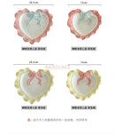Axyaa Bowknot Dinner Plate for Girls - Heart Design, Ideal for Breakfast, Desserts & Snacks