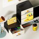 Axyaa Yellow Duck Desk Organizer for Cosmetics, Makeup & Stationery Storage
