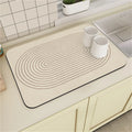 Axyaa Striped Geometry Kitchen Mat Set
