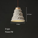 Axyaa Japanese Design Yellow Travertine Pendant Lights for Wabi-Sabi Style Bedroom