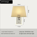 Axyaa LED Wall Light: Nordic Fabric Decorative Light with Rotary Switch, Minimalist Design