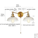 Axyaa Vintage Loft Art Glass Wall Lamp for Study Coffee Bar Stairway