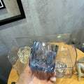 Axyaa Glass Mug: Glacier Wine Whiskey Coffee Cup, Irregular Shape Drinkware