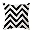 Axyaa Geometric Stripe Pillowcase with English Letter Design
