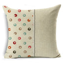 Axyaa Mandala Graffiti Cushion Cover 45x45cm Linen Pillow Case for Sofa Bed Decor
