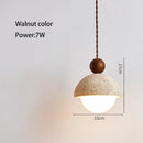 Axyaa Yellow Travertine Chandelier: Nordic Wabi-sabi Style Pendant Light