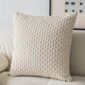 Axyaa Fluffy Corduroy Cushion Cover - Nordic Orange Throw Pillow for Home Decor