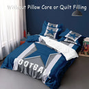 Axyaa Pentagram Football Stripe Duvet Cover Set for Men and Teens